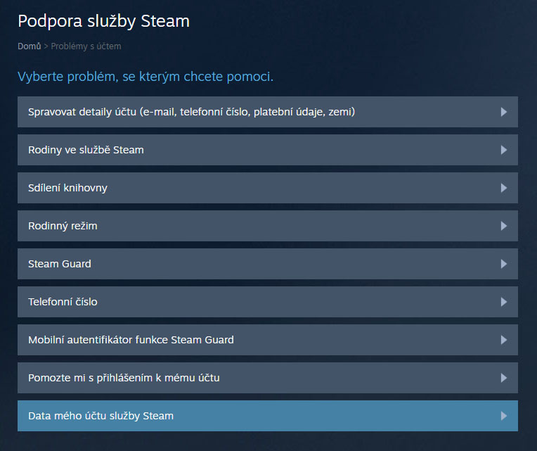 Kolik utratím na Steamu - Data mého účtu služby Steam